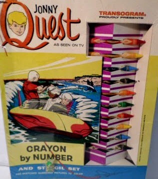 Jonny Quest Crayon-By-Number coloring set, color