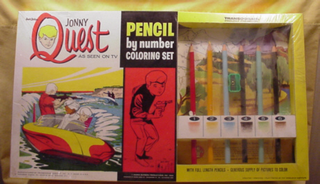 Jonny Quest Pencil-By-Number coloring set