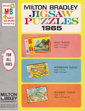 Milton Bradley Jigsaw Puzzles 1965 Cover